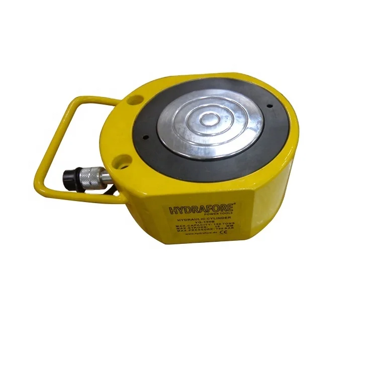 Low Height Flat Hydraulic Cylinder Jack 100 Ton Capacity