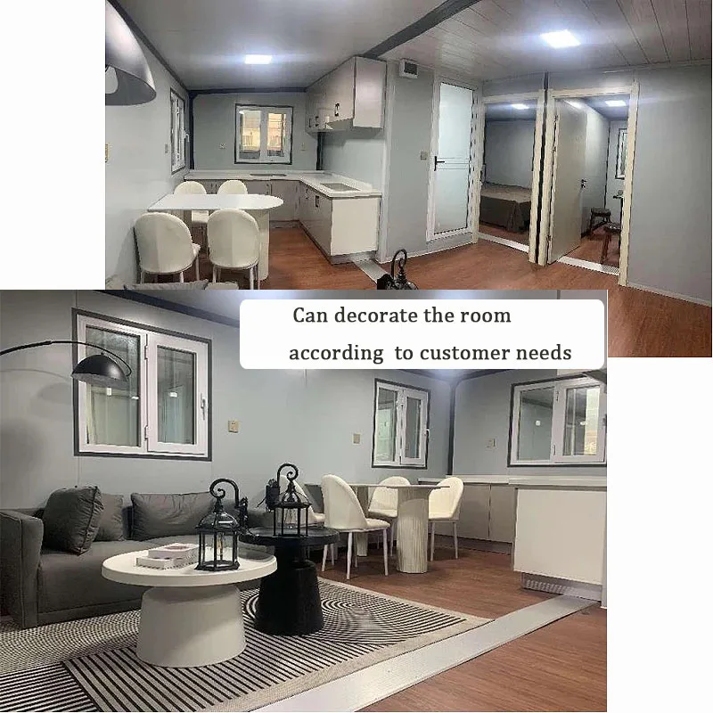 Customized Color Expandable Modular Home Prefab House 20ft 40ft container house with solar panels prefabricated homes Modular