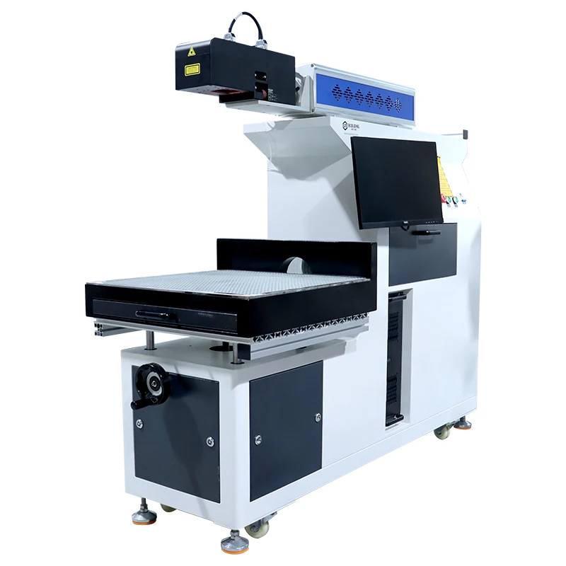 BOGONG Large range 350X600MM working area UV CO2 fiber laser marking machine with XY axis moving platform