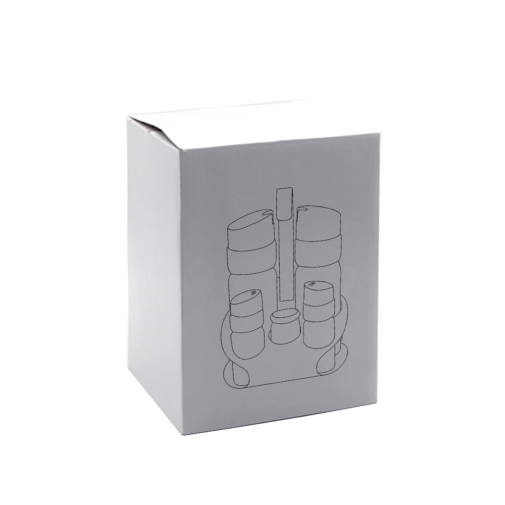 YF 6PCS Condiment Set Salt & Pepper Shaker Glass Oil & Vinegar Bottle