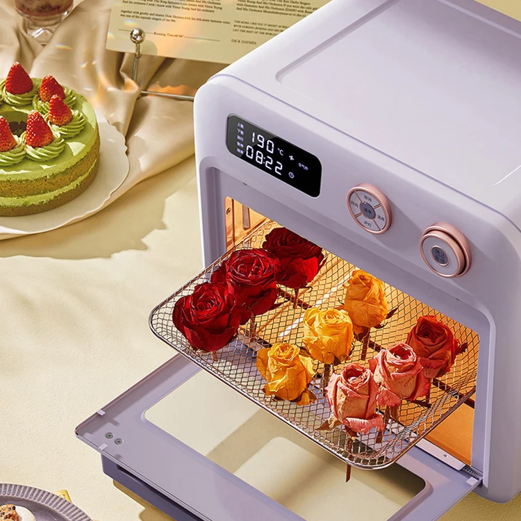 Electric Air Fryer And Toaster Bake Oven 12l Chips Pizza Toaster Convection Oven Big Capacity 18L Without Oil One Touch Screen