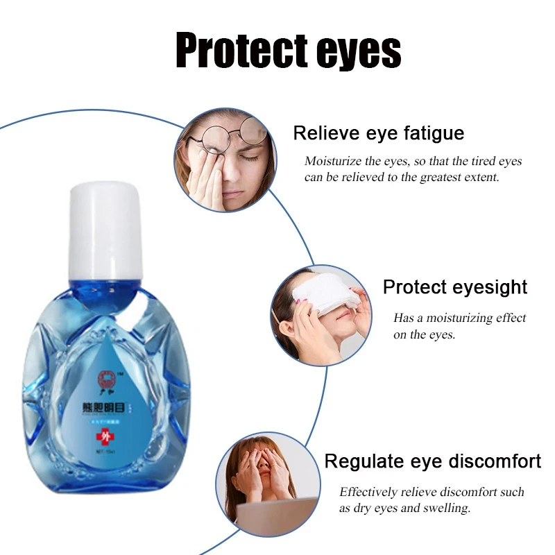Eye Drops Suitable For Dry Eyes/Itchy/Blurred vision/Asthenopia Detox Sterilization Treat Pink Eyes Protect Eyesight