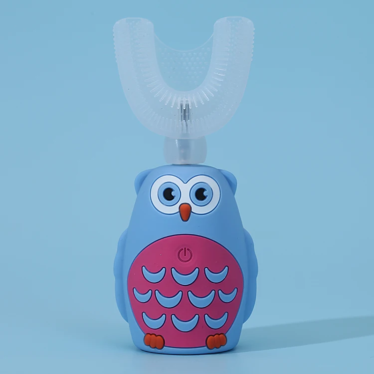 
 Электрическая перезаряжаемая Силиконовая зубная щетка u-образной формы для детей  