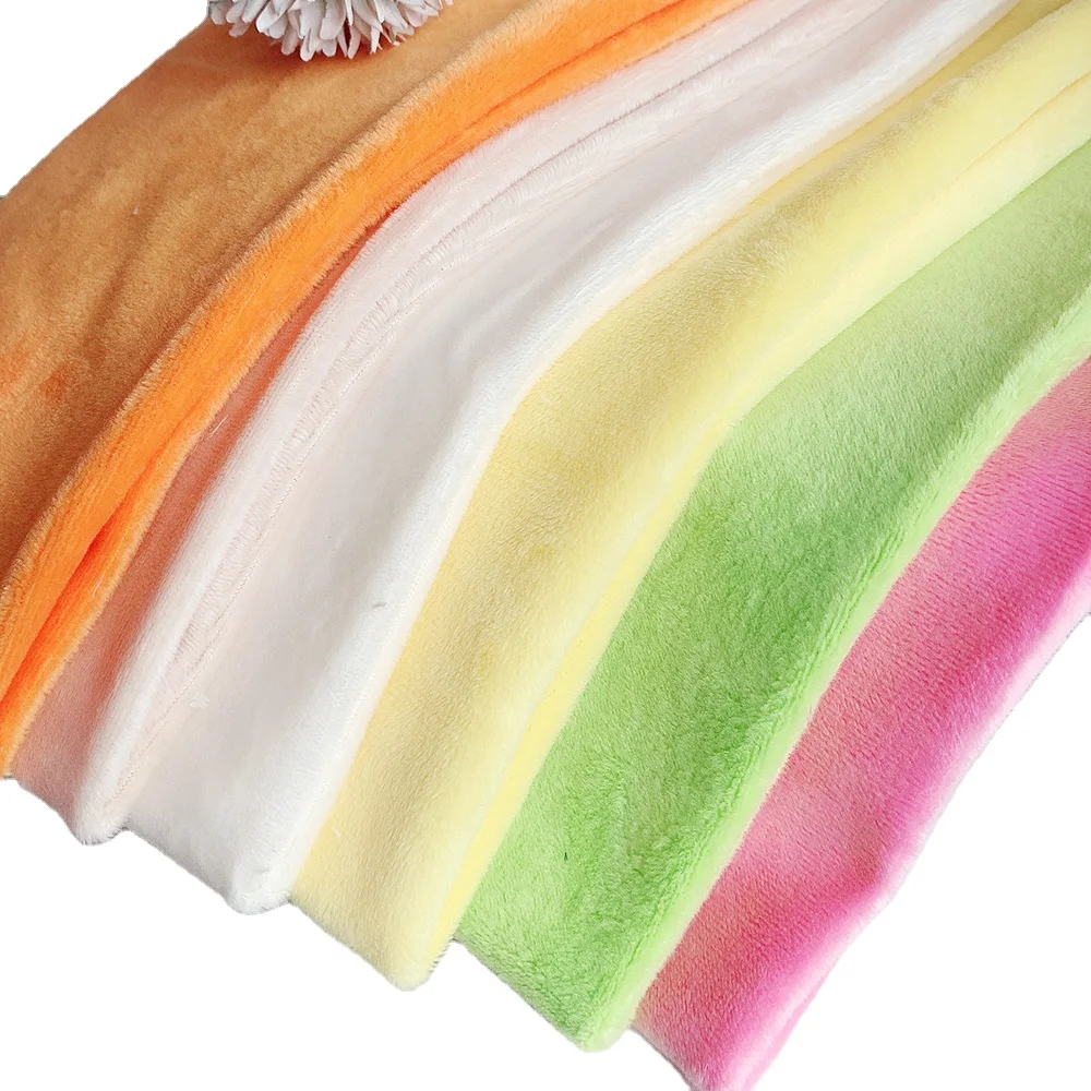 1.5mm solid color soft artificial mink fabric  100% polyester DIY clothing fabric doll plush fabric 150x50cm