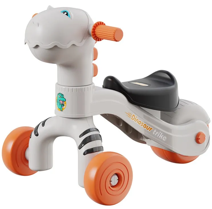 3 Wheels Lights Music Fun Safety Trikes Cartoon Dinosaur Toy Baby Walker Ride On Car Sliding Tricycle For Toddler