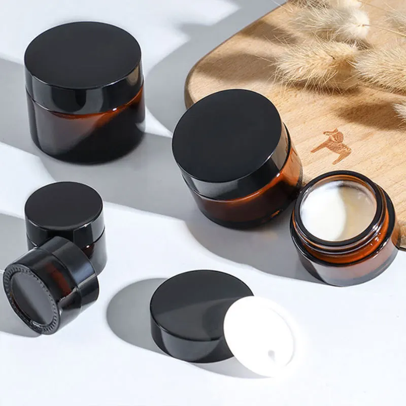 luxury empty cosmetic eye cream glass jar 30ml 40ml cosmetic frosted glass paste cream jar