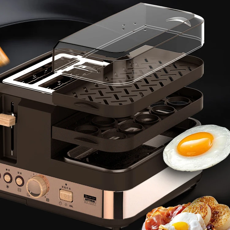 
Pengfaies Custom 3 In 1 Breakfast Sandwich Maker Breakfast Machine 