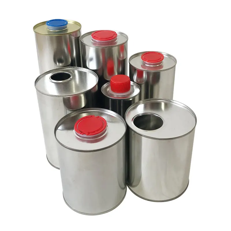 100ml 200ml 250ml 500ml 800ml 1liter round oil tin can factory with plastic cap