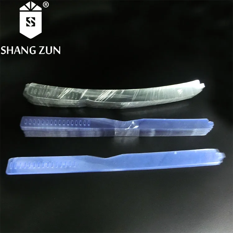 Wholesale plastic PET collar band shirt support for shirt packaging banded collar denim shirts for men