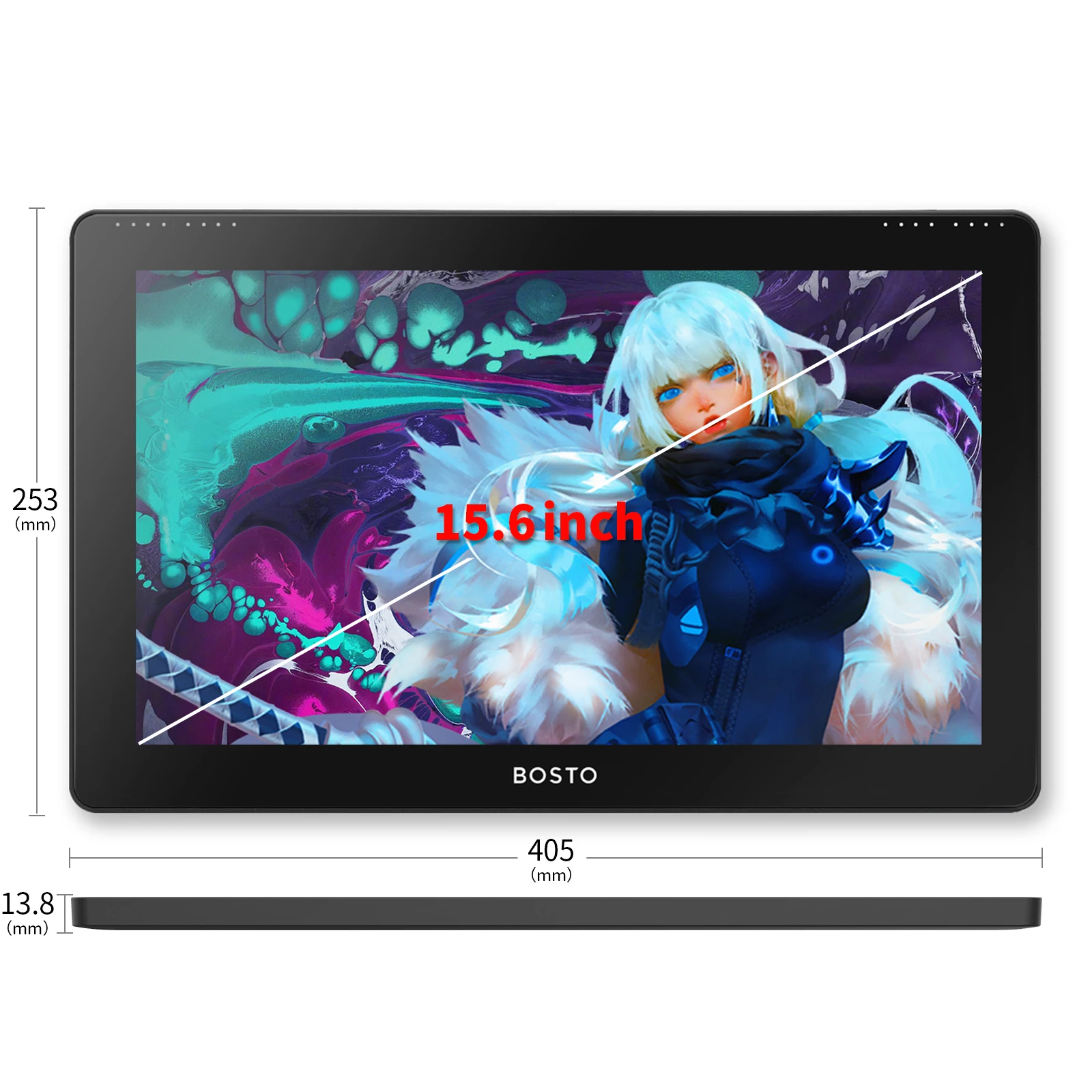 BOSTO 16inch graphic drawing tablet for computer for kids pen Display Screen Monitor low Price 8192 level pressure