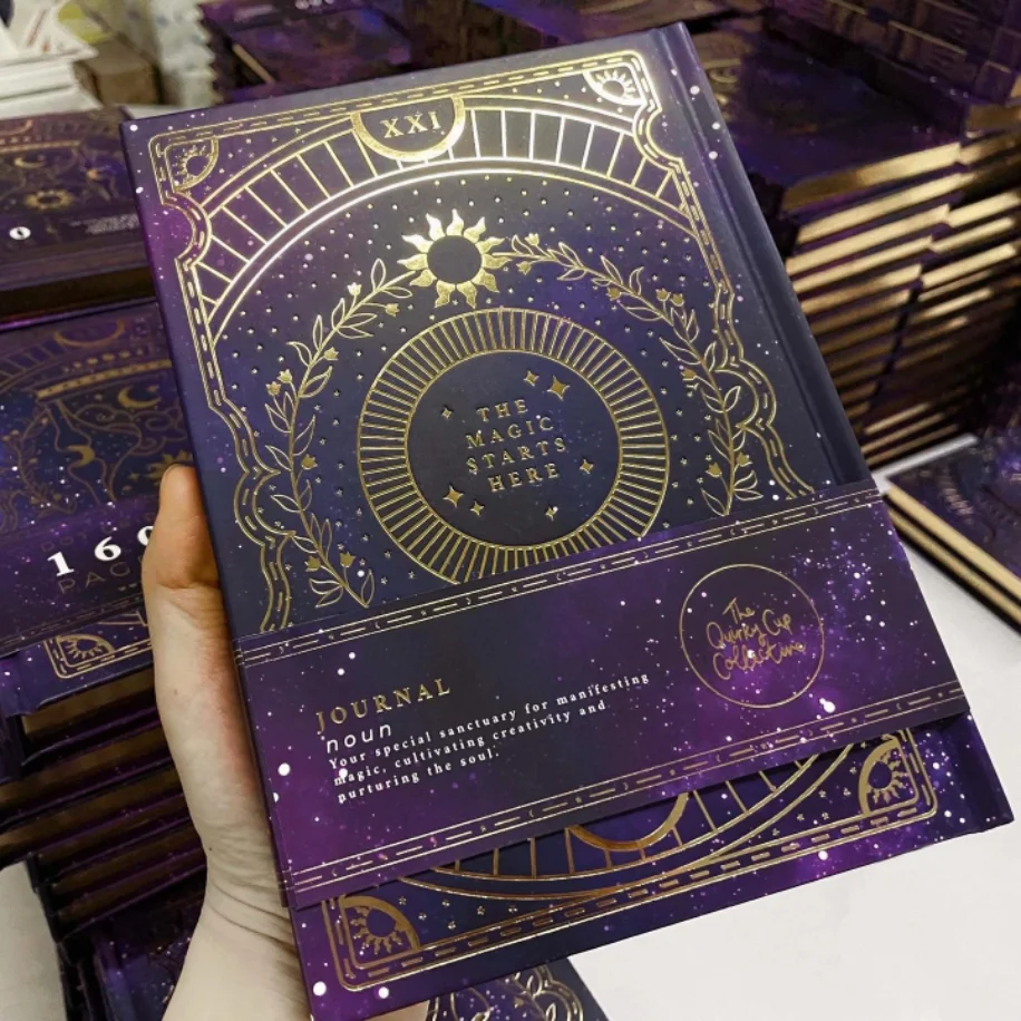Вдохновение из искусственной кожи космос с клипсами Дурной глаз защиты проявления журнал для