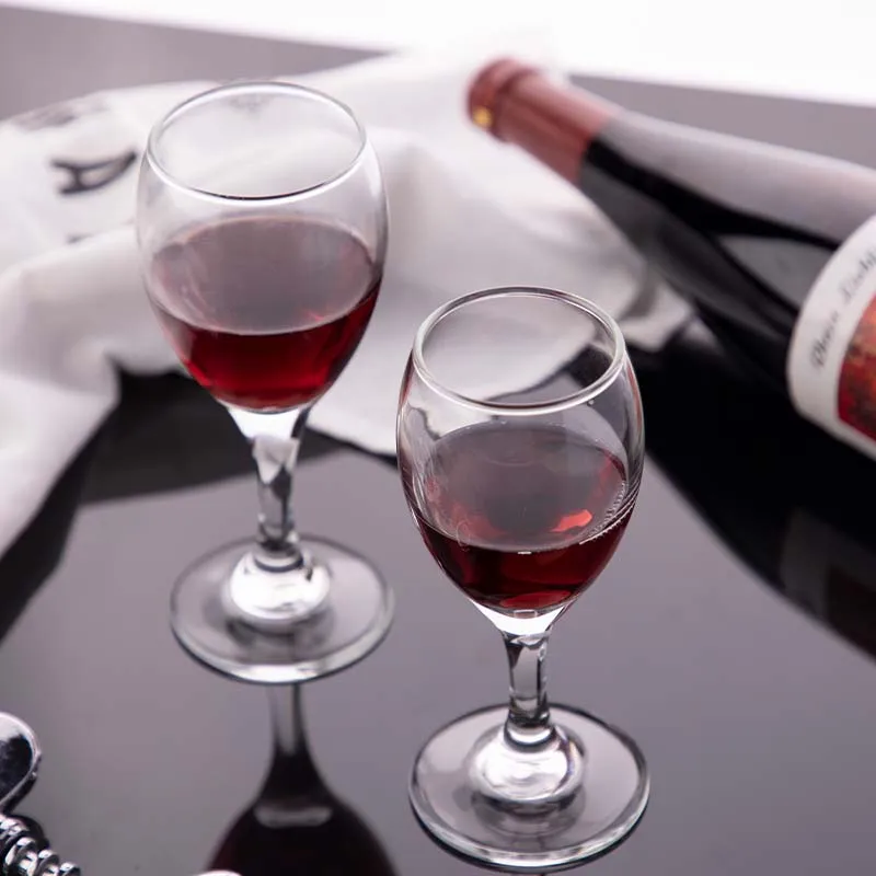 Fancy Crystal Clear Wedding Glassware, Classic Durable Clear 9-Ounce Goblet Glassware Set Of 4