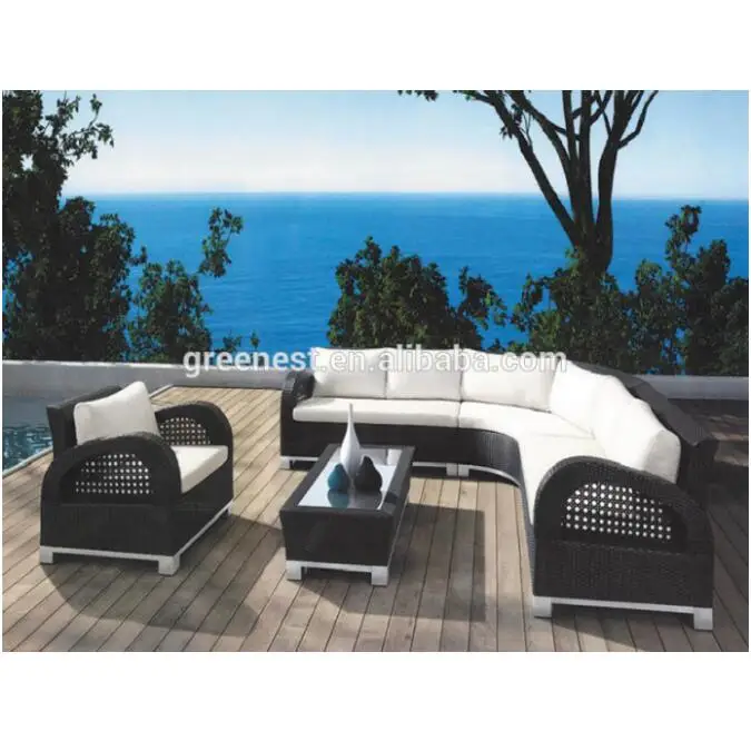 garden line patio wicker sectional furniture curved outdoor corner sofa sets