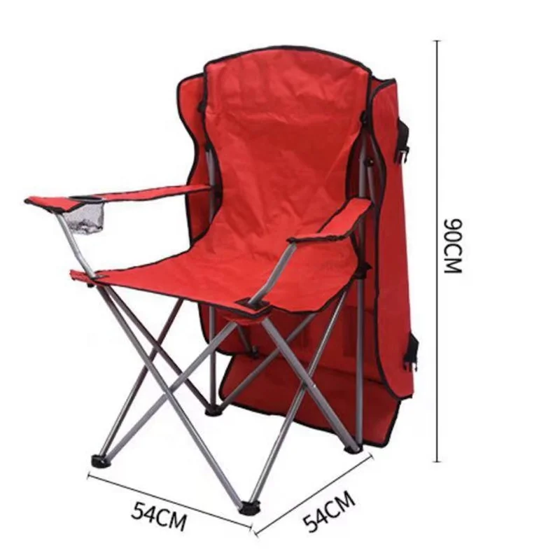 Folding Quad Lawn Chair Portable With Cup Holder Adjustable Canopy