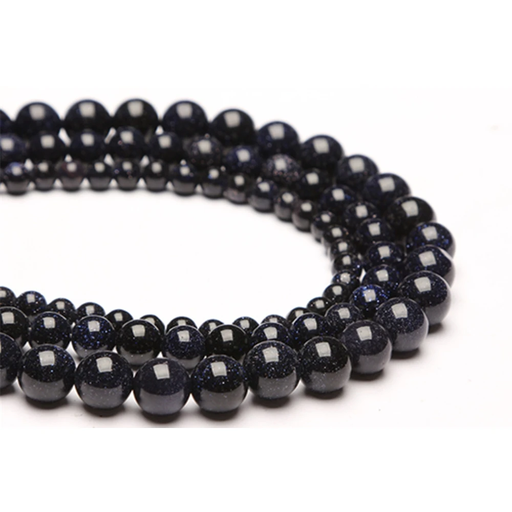 Wholesale Natural Sand Stone Beads Polished Smooth Loose Round Red Blue Mix Golden Sandstone Beads for Jewelry Making