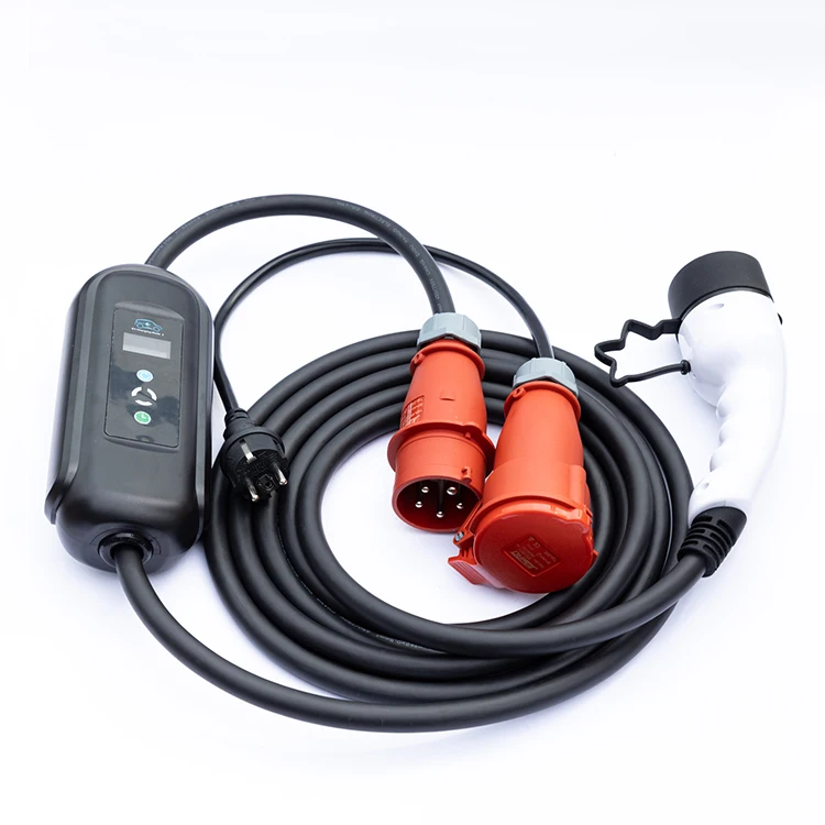 IEC 62196-2 level 2 16A Three Phase ac portable charging station 11KW type 2 EV Charger for electric vehicle