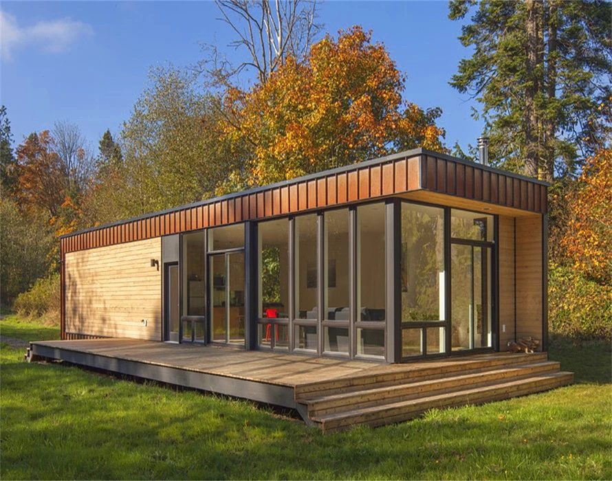 Легкий Стальной дом для виллы с плоской крышей современный роскошный семейный сборный на