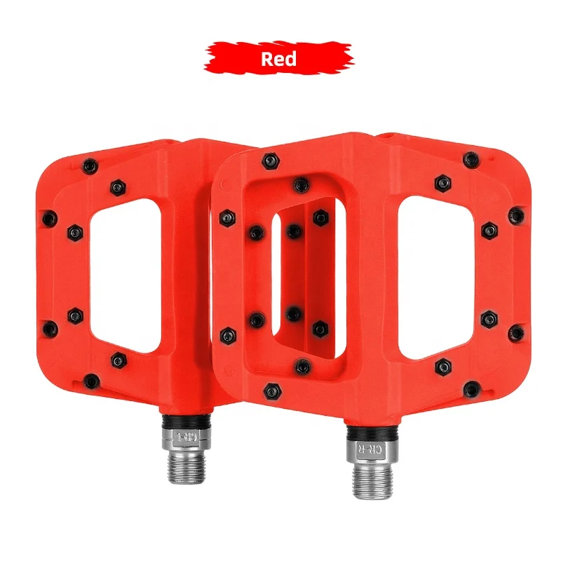 Guaranteed Red Lightweight MTB Nylon Bicycle Pedals 3 Bearing Non-Slip Bike Pedal For Road BMX High Quality Bike Parts