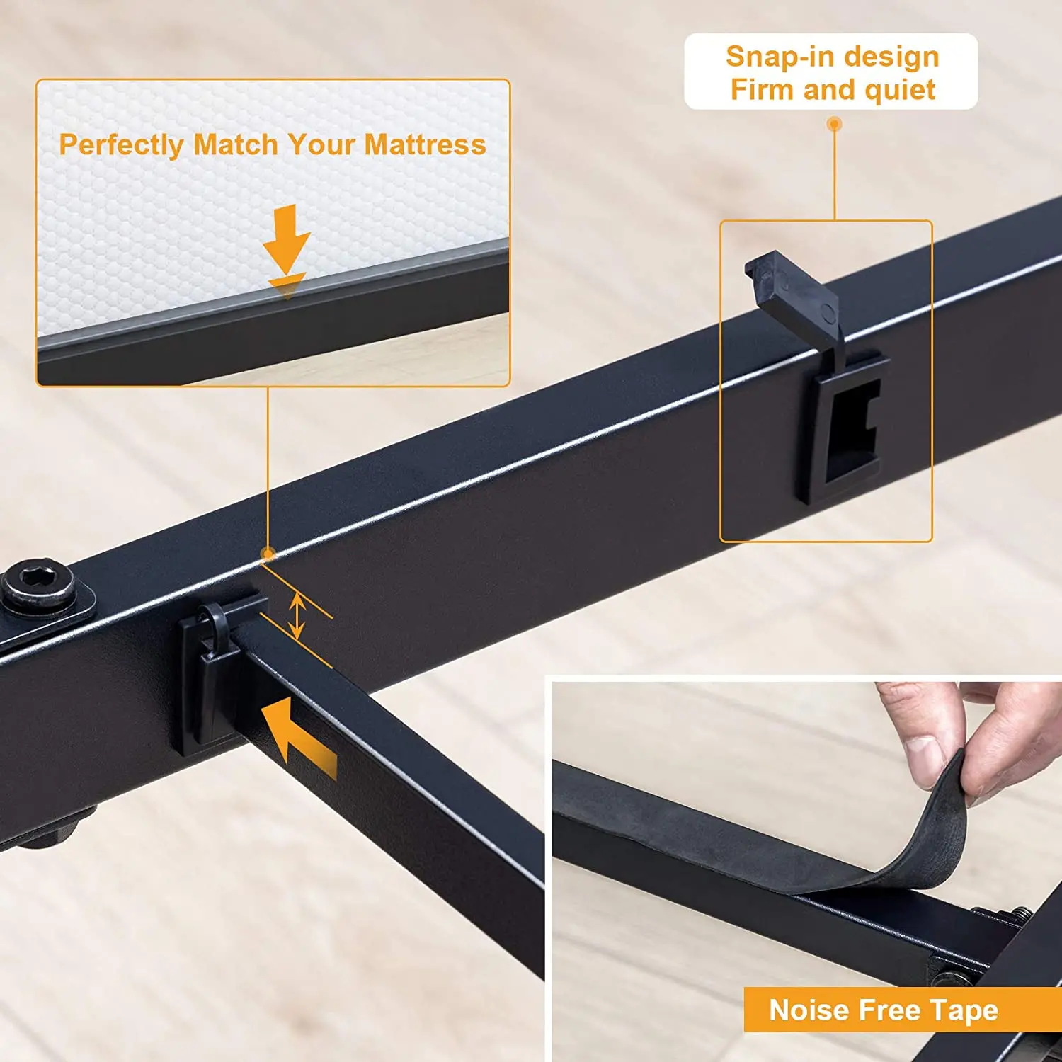 Wholesale Metal Twin Full Queen King Bed Frames With Storage Dormitory Wood And Metal Platform Bed Frame