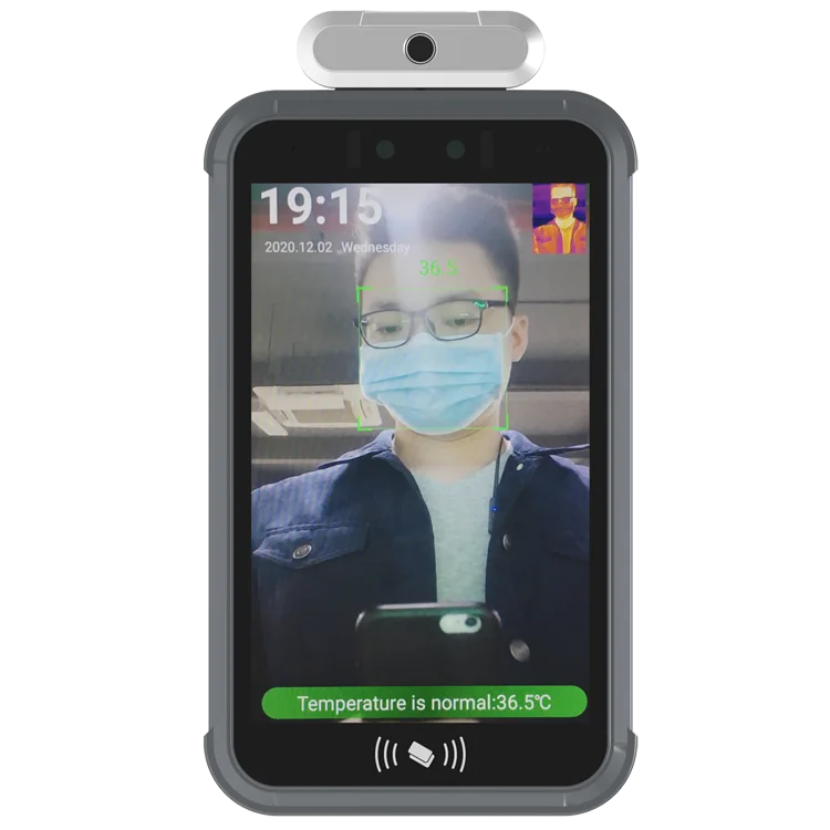 Smart AI facial identification access control 8 inch Binocular Face Recognition temperature detection Binocular Camera