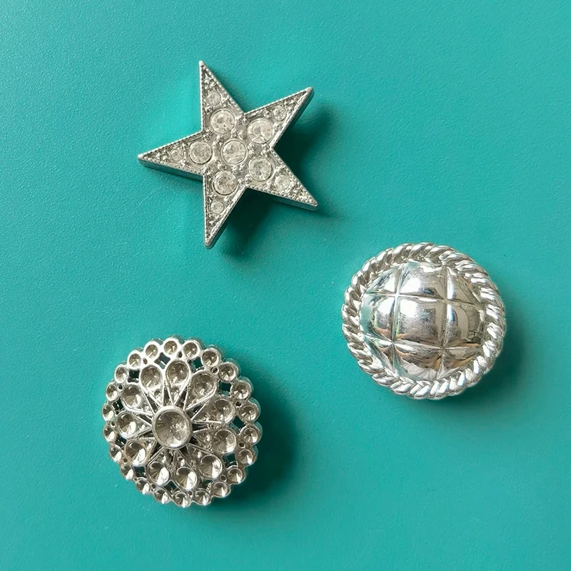 Factory wholesale fashion Alloy high quality star circular button Metal sewing decorative Irregular shape buttons of dress