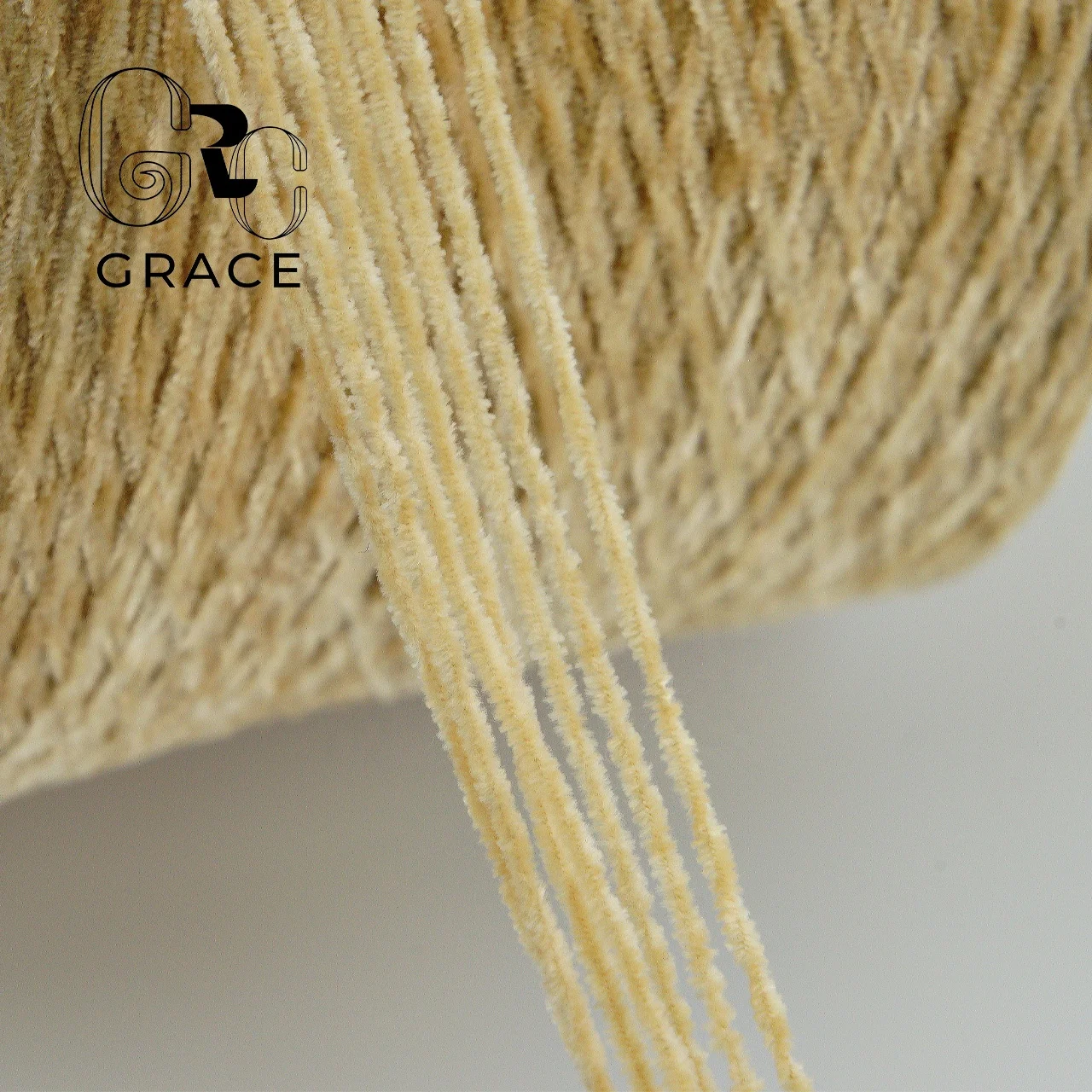 Colorful Velvet Fancy Yarn cone Polyester Blended Thread For hand embroidery Semi Dull Chenille Yarn