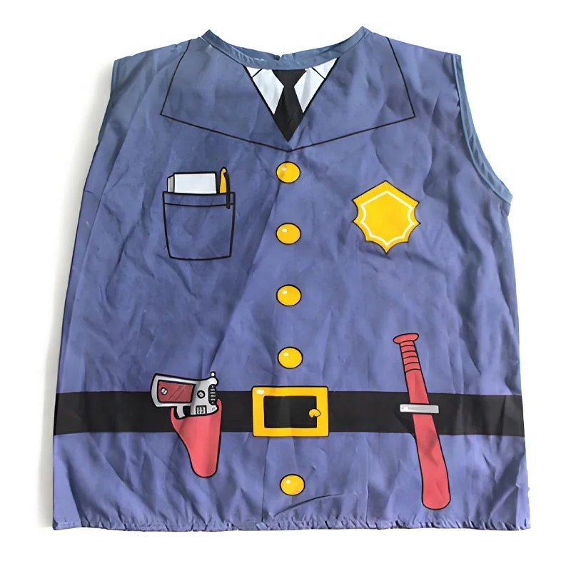 Play House Game Toy Cosplay Police Clothes Cap Boy Girl Policeman Uniform Children Police Toys