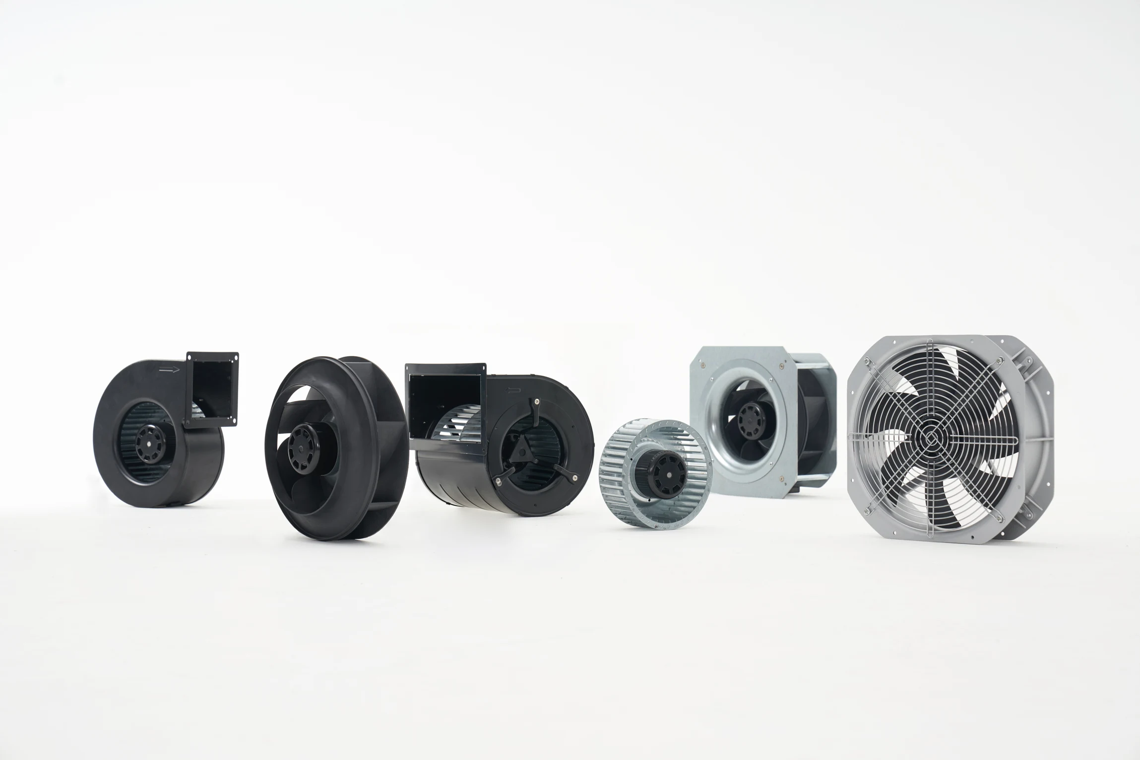 High Power External Rotor Motor EC-DC IP55 190mm Centrifugal Backward Fan with Support Bracket