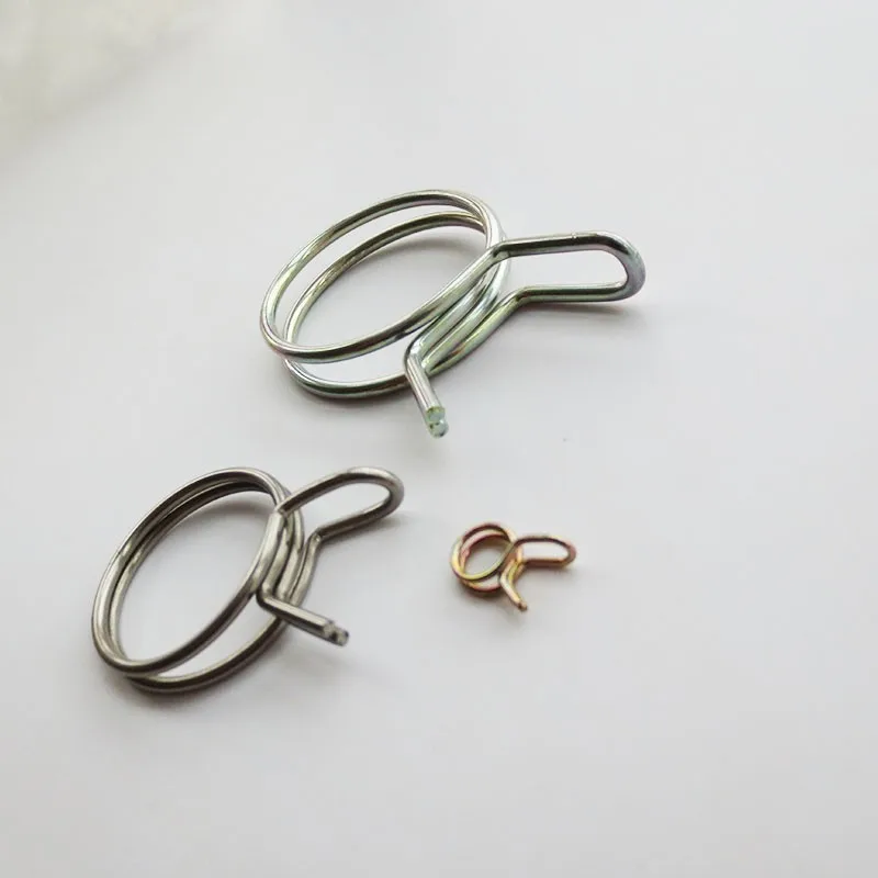 Custom car automotive motorcycle Fuel hose spring wire loaded adjustable tube clamps