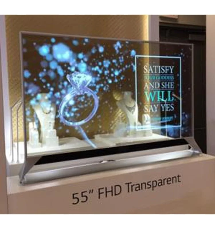 Фабрика OEM Крытый 55 дюймов цифровой Signage сенсорный экран ooled прозрачный для рекламы