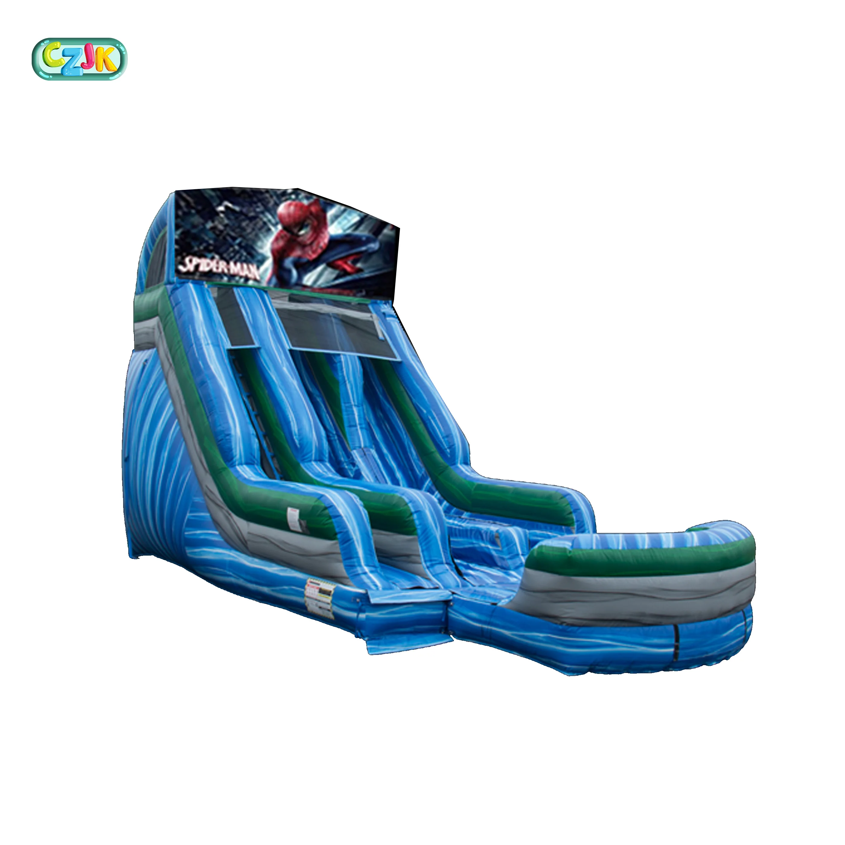 
commercial inflatable spider web bouncy tower slide spideman mountain waterslide inflatable slide spiderman for sale 