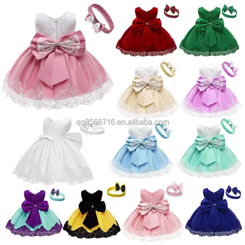 202New Girl's Wedding Dress Big Child Dress Dress Hot Princess Skirt Europe andThe United States Summer Lace Short BallGown