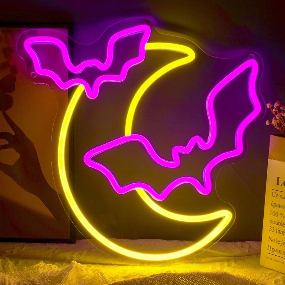 Spooky Boo Neon Sign Halloween Party Light Wall Decor Custom Halloween Boo LED Neon Light NO MOQ Custom Neon Sign