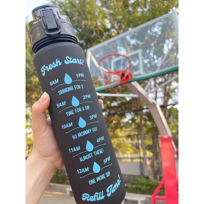 Motivational water bottle with custom logo eco friendly drinking bottles wholesale products BPA free gallon water bottle