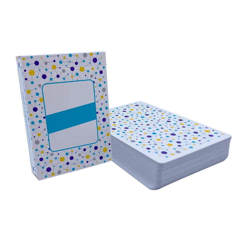 High Quality Custom Plastic 320gsm Creative Playing Cards with White Cardboard Case