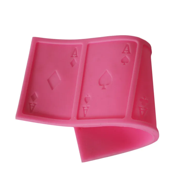 
Wholesale A Poker Cookie Chocolate Gum Paste Silicone Mold Playing Cards Cake Border Fondant Decor Mold Kitchen Baking Tool 