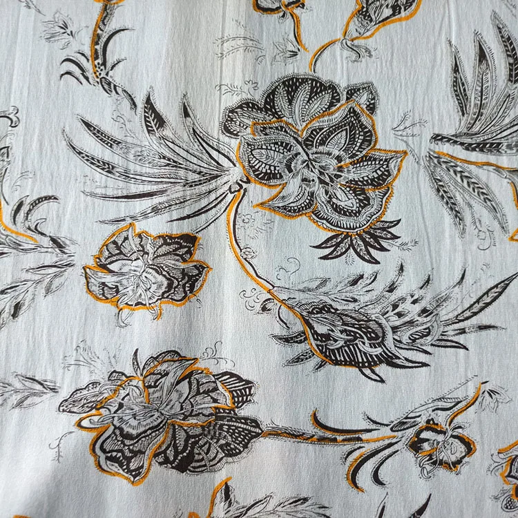 Digital Printing Charmeuse 23% Silk 52% Linen 25% Cotton Mulberry Jacquard Silk Soft Fabric