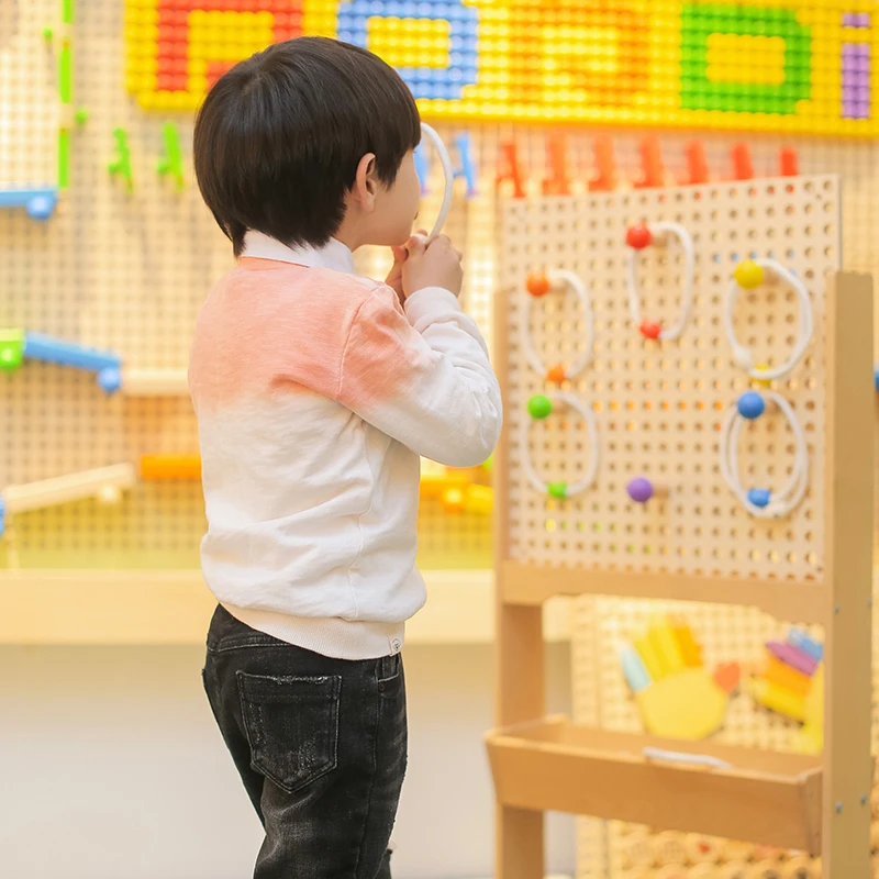 High Quality Matching Educational Wooden Themed Wall Panel Kindergarten Toys