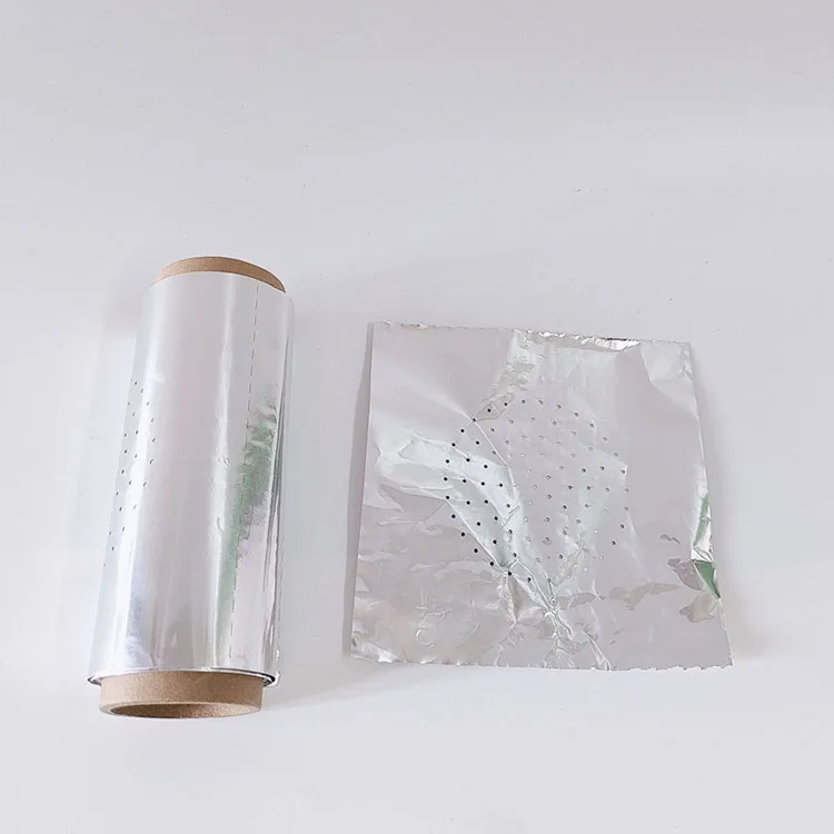12cm*12m 35 microns Pre-punched Aluminium Foil for Shisha with Hole Round Hookah Foil Aluminum Sheets with Hole