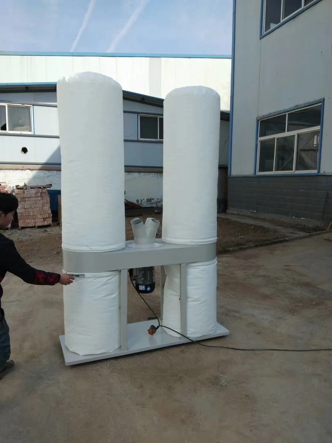 3kw Double Bags Wood Dust Collector Extractor Machine dust collector for woodworking