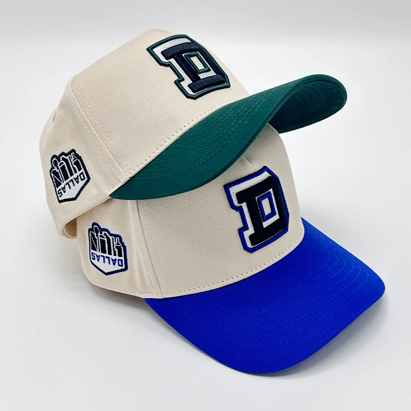 Custom Logo Embroidery New Gorras High Quality Original De Beisbol 5 Panel Two Tone Dad Hats Sports Baseball Cap For Men