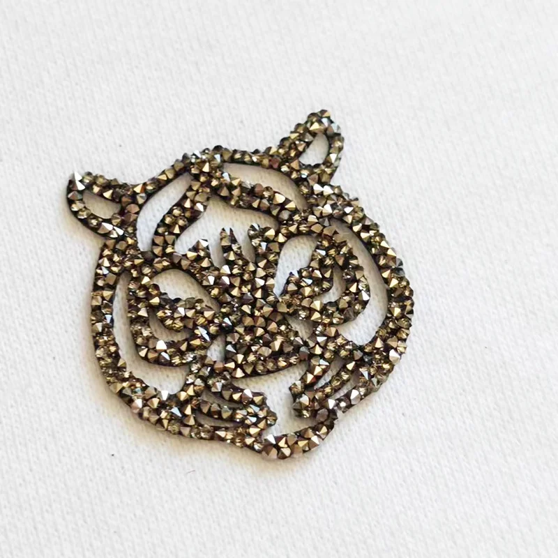 Custom Clothing Decoration Labels Hot Fix Rhinestone Motif Heat Transfer Badges for Shoes Product Sustainable Rhinestone New 12