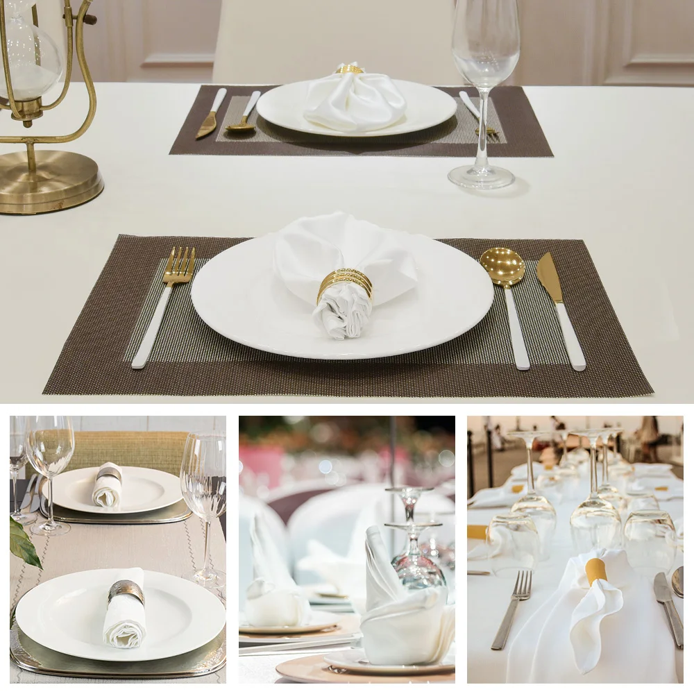 Hotel restaurant table napkin household napkin special towel cloth not lint-free cup cloth white satin napkin