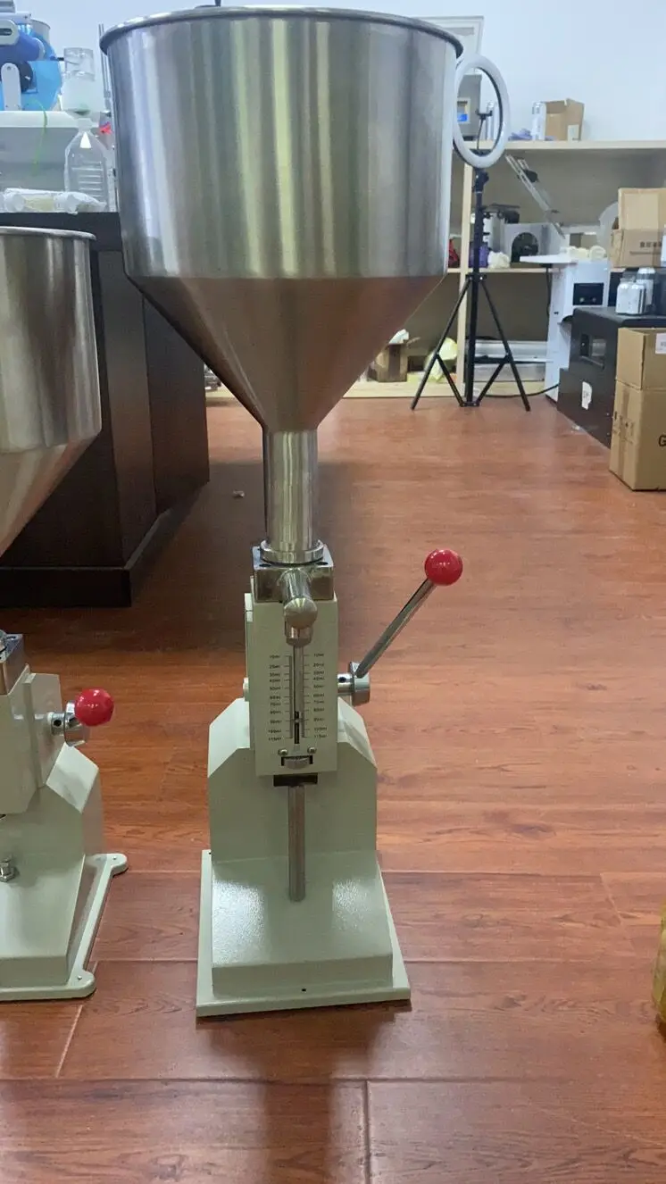 A03 115ml Manual Liquid And Paste Filler Cosmetic Shampoo Cream Bottle Filling Machine