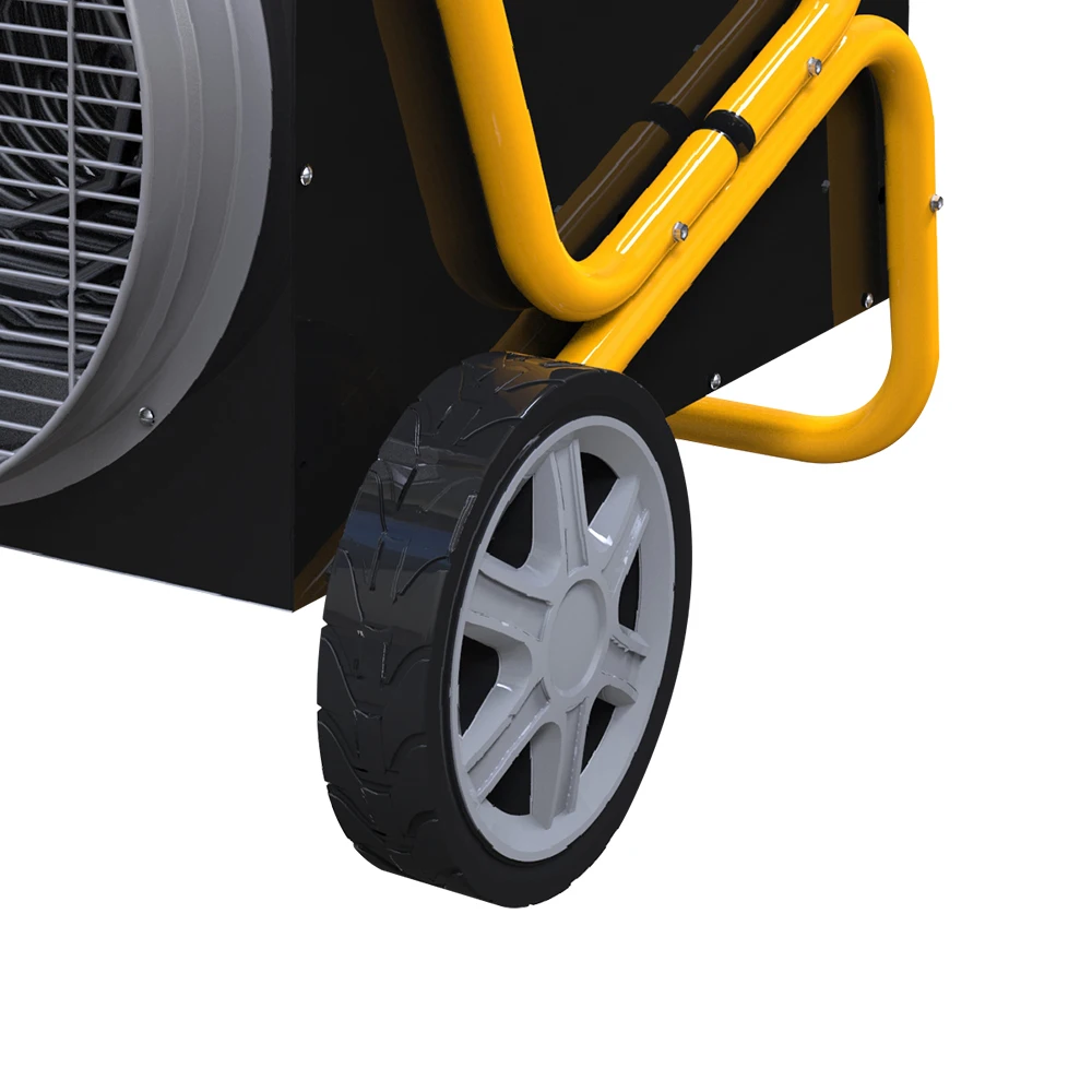 SIAL new 15kw industrial electric heating tube heater with wheels Stainless steel electric heating equipment