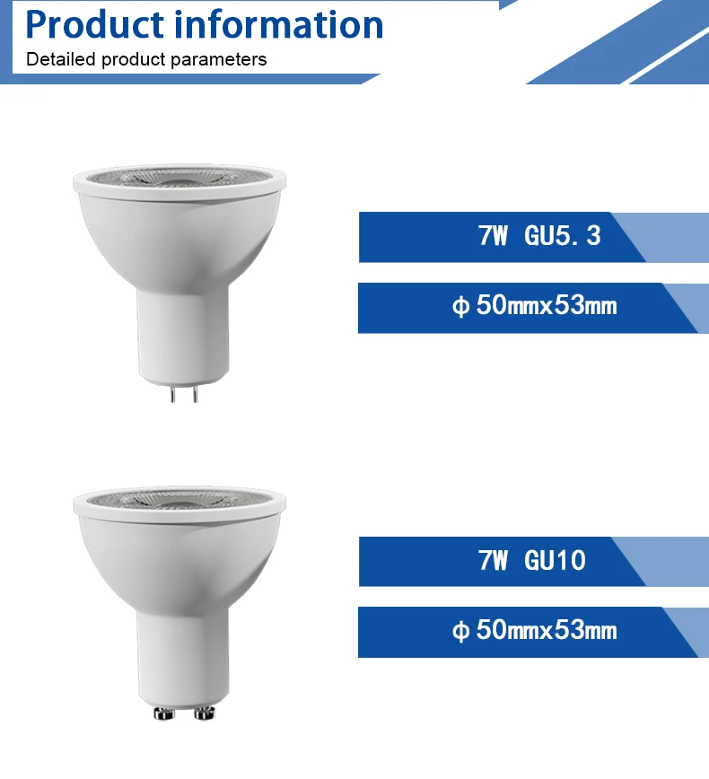 CE Rohs 3000K 4000K high quality MR16 MR11 GU10 GU5.3 LED bulb light COB 7W mr16 led bulb