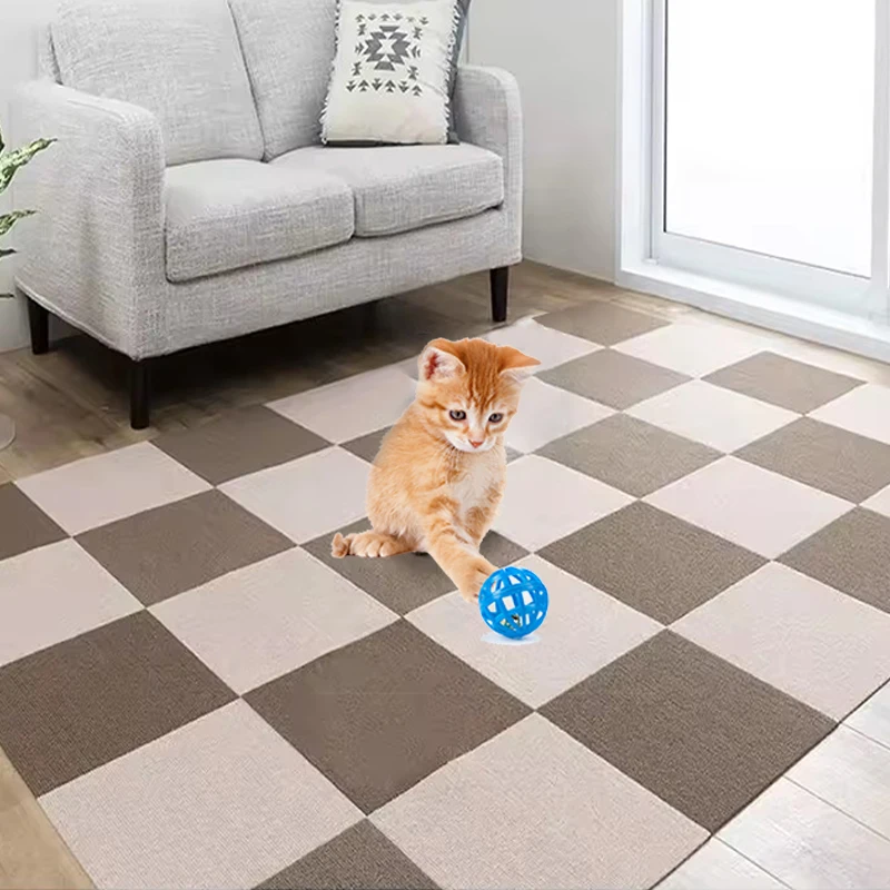 Self-Adhesive Furniture Protector Washable DIY Cat Scratcher Mat Replacement Pet Cat Play Mat