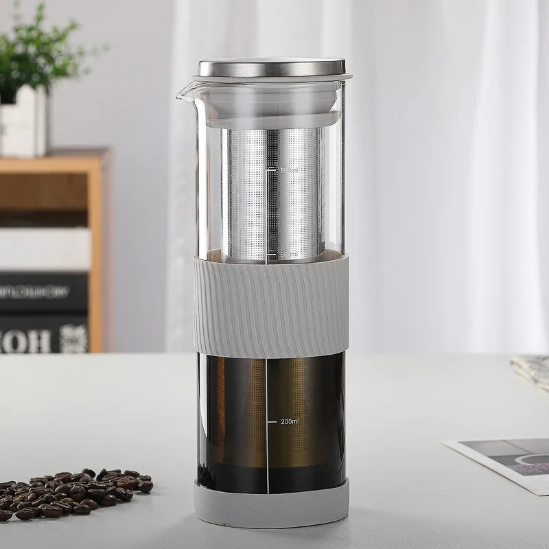 Food Grade Cold Brew Pitcher Borosilicate Glass Portable Pour Over Drip Coffee Tool Iced Cold Brew Coffee Maker