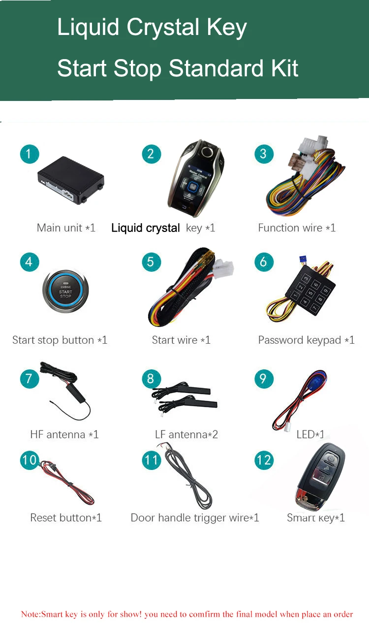 Dropshipping Anti-Hijacking Remote Engine Start Stop Key Lock Car Antenna Car Alarm System