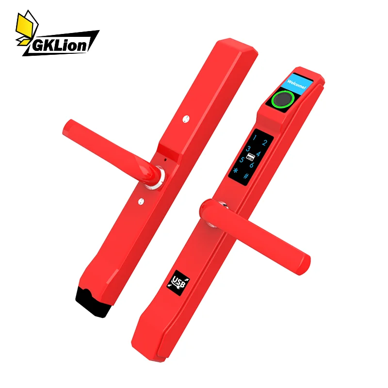 Smart door lock for double glass sliding door fingerprint digital lock for sun room